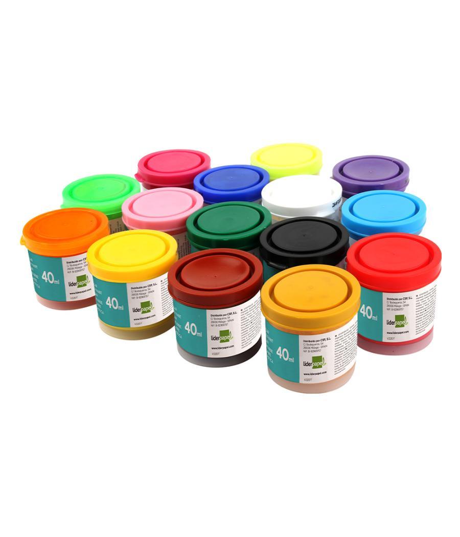 Tempera liderpapel escolar 40 ml verde claro