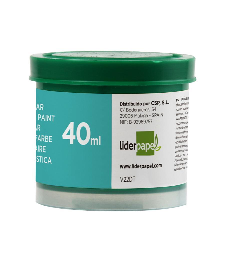 Tempera liderpapel escolar 40 ml verde