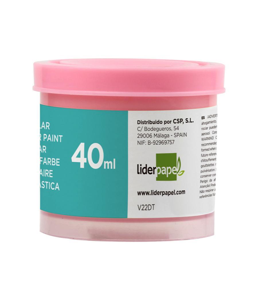 Tempera liderpapel escolar 40 ml rosa