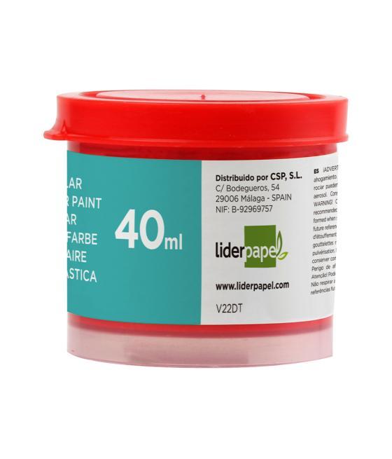 Tempera liderpapel escolar 40 ml rojo