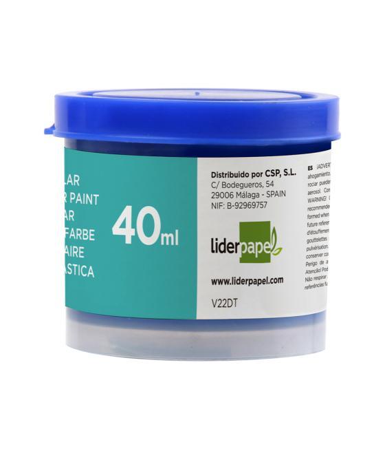 Tempera liderpapel escolar 40 ml azul ultramar