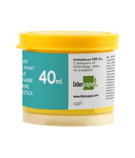 Tempera liderpapel escolar 40 ml amarillo