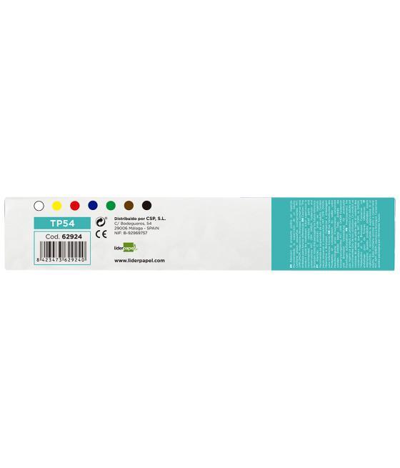 Tempera liderpapel escolar 40 ml caja 7 colores surtidos + pincel