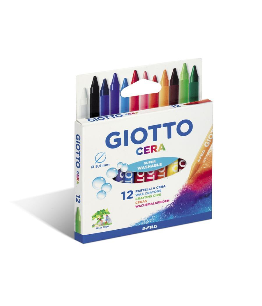 Lápices cera giotto caja de 12 colores surtidos