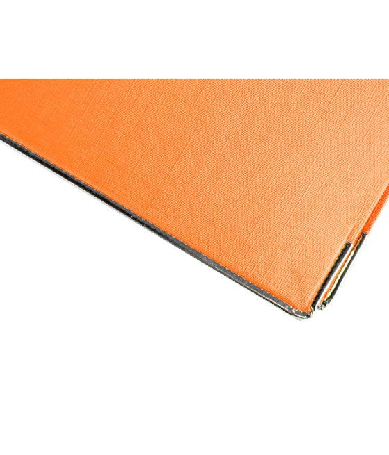 Archivador de palanca liderpapel folio documenta forrado pvc con rado lomo 75mm naranja con compresor