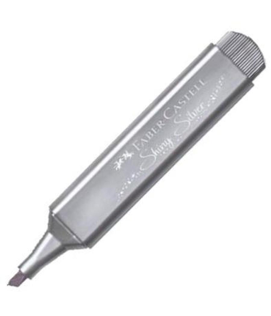 Faber - castell marcador textliner 46 metálico plata