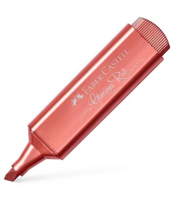 Faber - castell marcador textliner 46 metálico rojo