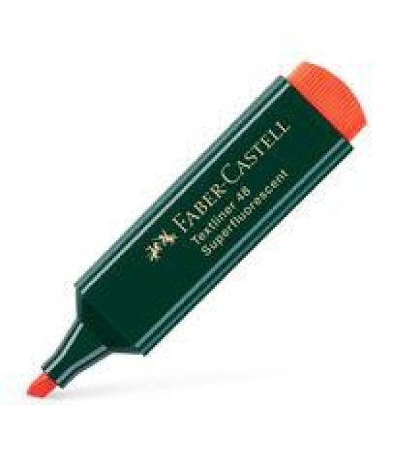 Faber castell marcador fluorescente textliner 48 naranja