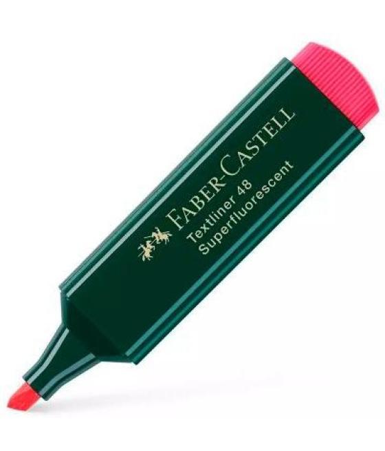 Faber castell marcador superfluorescente textliner 48 rojo
