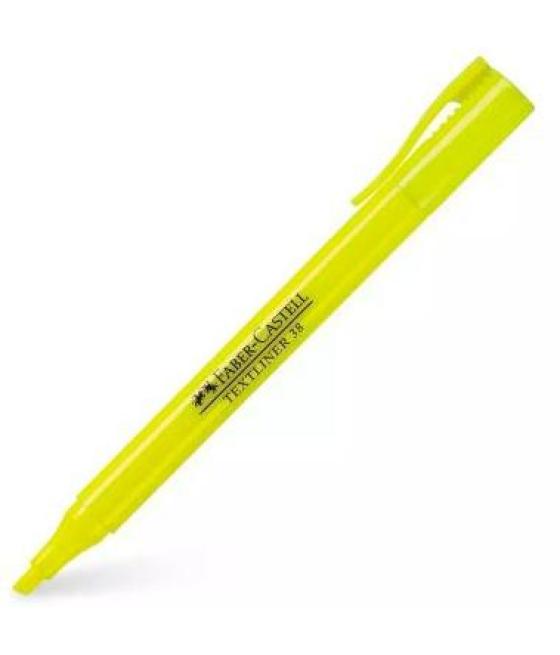 Faber castell marcador fluorescente textliner 38 amarillo