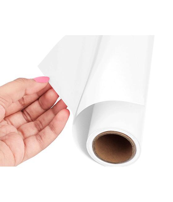 Rollo adhesivo liderpapel unicolor blanco brillo rollo de 0,45 x 20 mt