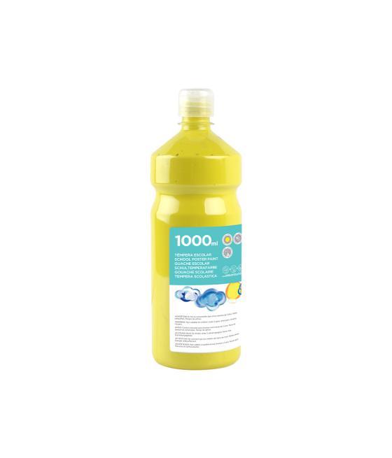 Tempera líquida liderpapel escolar 1000 ml amarillo limon