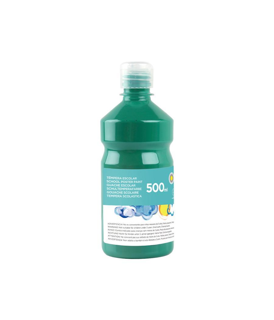 Tempera líquida liderpapel escolar 500 ml verde oscuro