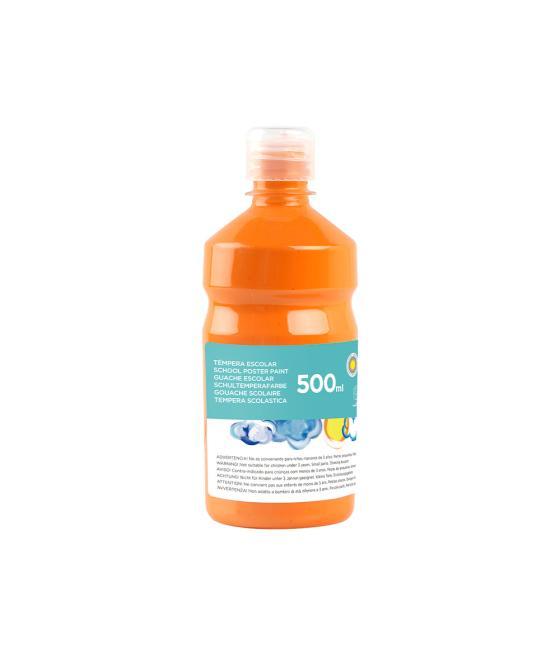 Tempera líquida liderpapel escolar 500 ml naranja