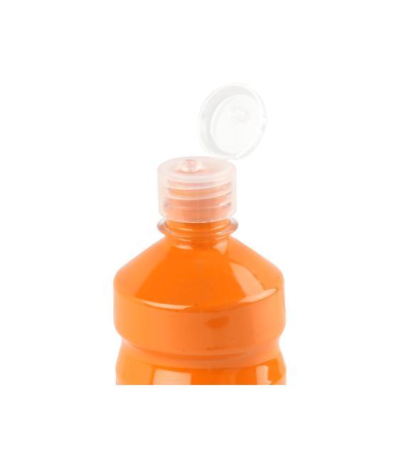 Tempera líquida liderpapel escolar 500 ml naranja