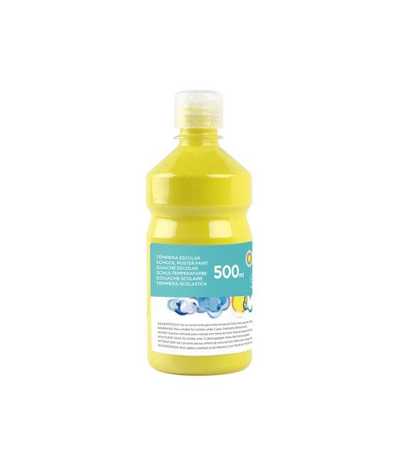 Tempera líquida liderpapel escolar 500 ml amarillo limon