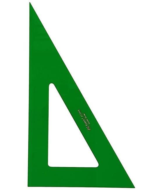 Faber castell cartabón sin graduar 16cm verde