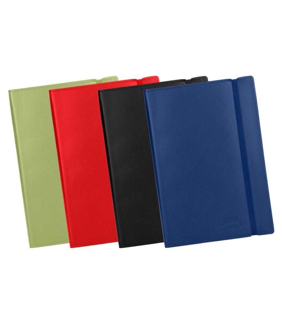 Libreta liderpapel simil piel a6 120 hojas 70g/m2 liso colores surtidos