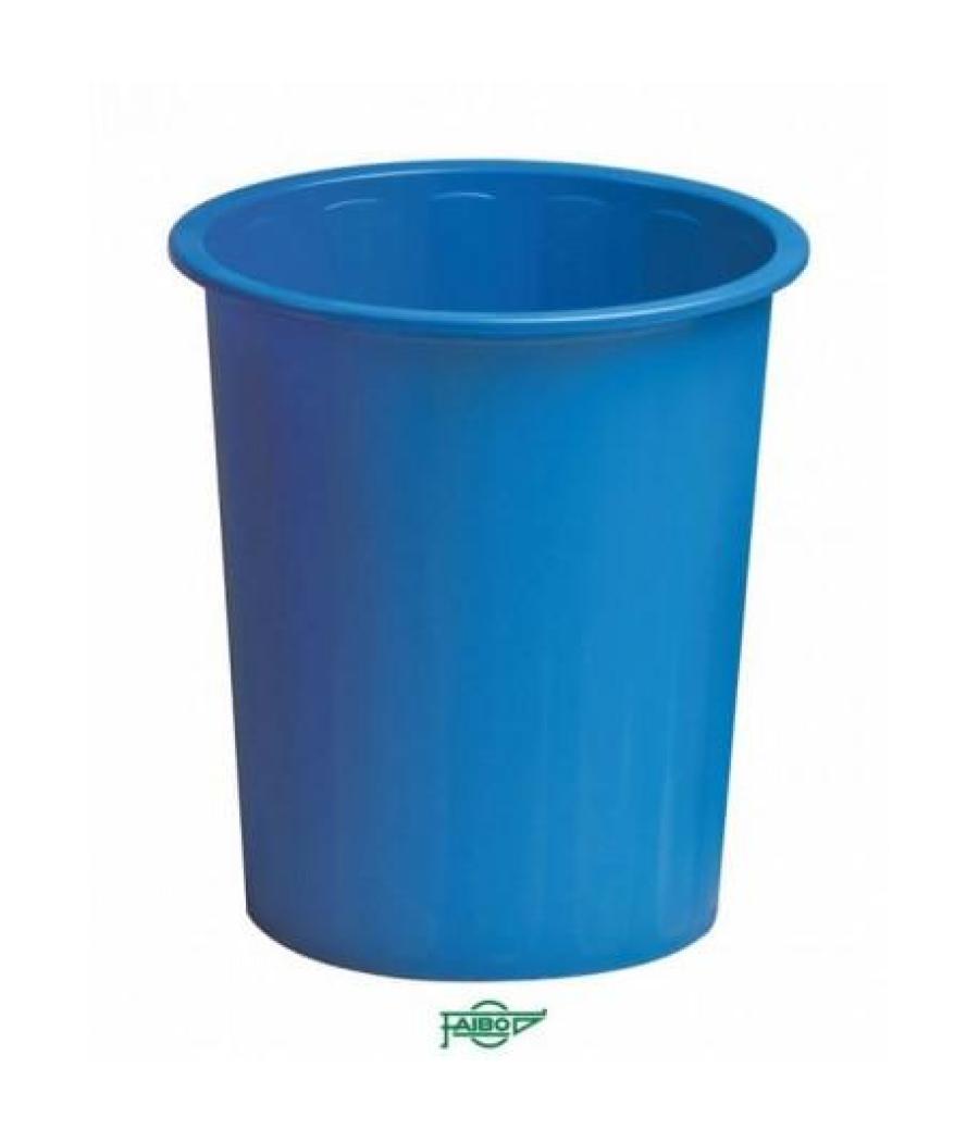Faibo papelera de plástico en polipropileno 310x280 mm cerrada 14 l serie 305 azul