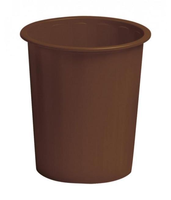 Faibo papelera de plástico en polipropileno 310x280 mm cerrada 14 l serie 305 marron