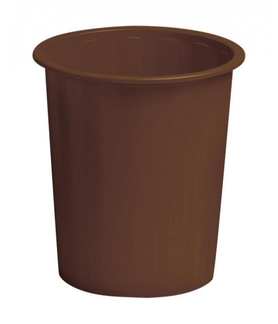 Faibo papelera de plástico en polipropileno 310x280 mm cerrada 14 l serie 305 marron