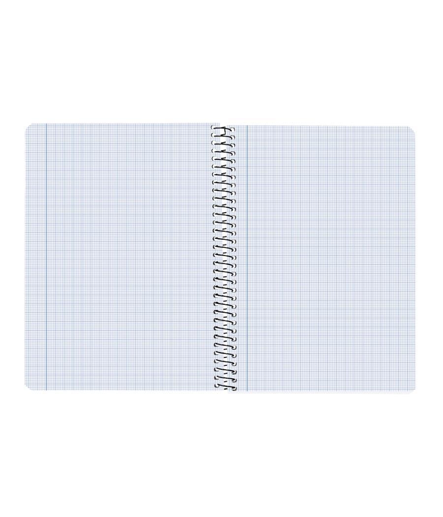 Cuaderno espiral liderpapel cuarto pautaguia tapa blanda 40h 75 gr cuadro pautado 2,5mmcon margen colores surtidos