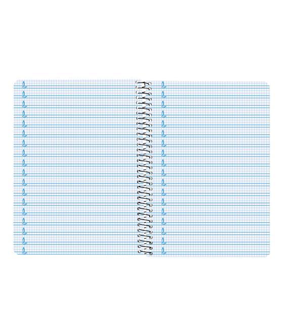 Cuaderno espiral liderpapel folio pautaguia tapa dura 80h 75 gr cuadro pautado 5mmcon margen colores surtidos
