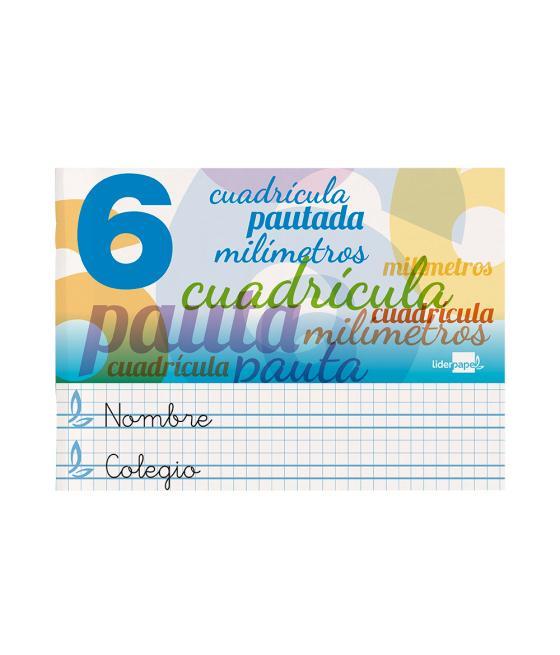 Libreta liderpapel pautaguia tapa cartóncillo 32 hojas din a5 70 g cuadriculado pautado 6 mm apaisado