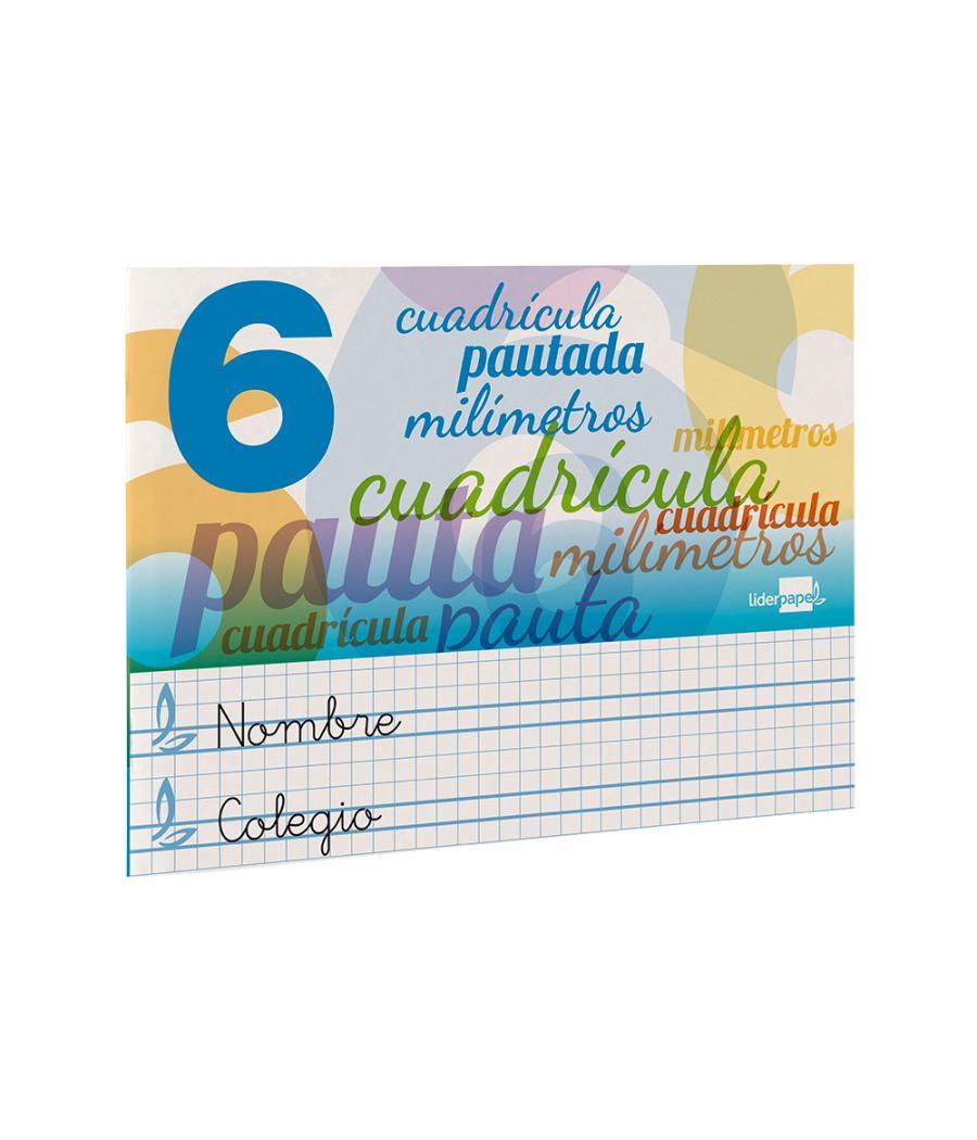 Libreta liderpapel pautaguia tapa cartóncillo 32 hojas din a5 70 g cuadriculado pautado 6 mm apaisado