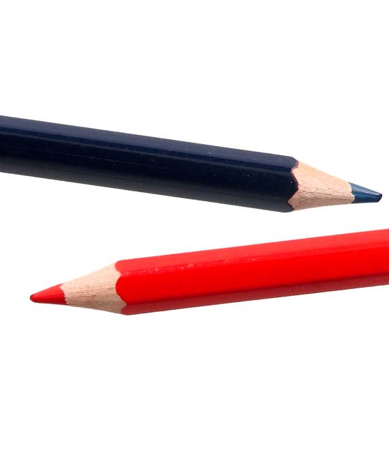 Lápices bicolor liderpapel jumbo rojo/azul