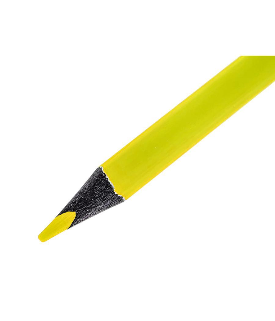 Lápices fluorescente liderpapel jumbo neon amarillo