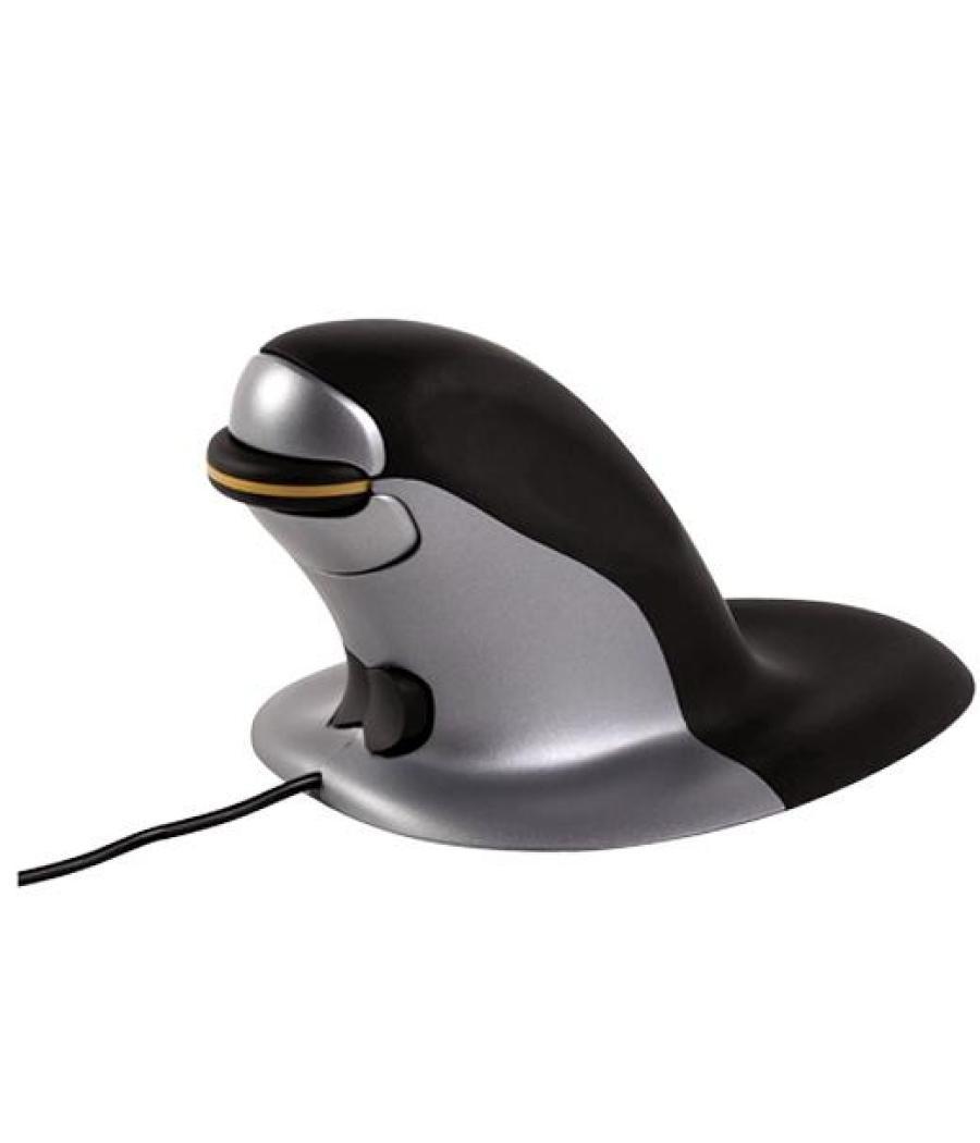Fellowes ratón penguin ergonómico vertical cable usb 400/600/800/1200 dpi ajustable ambidiestro tamaño s