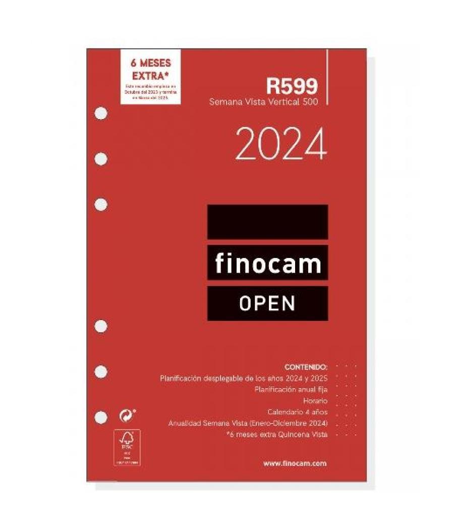 Finocam recambio agenda anual open 500 svv 117x181mm r599 2024