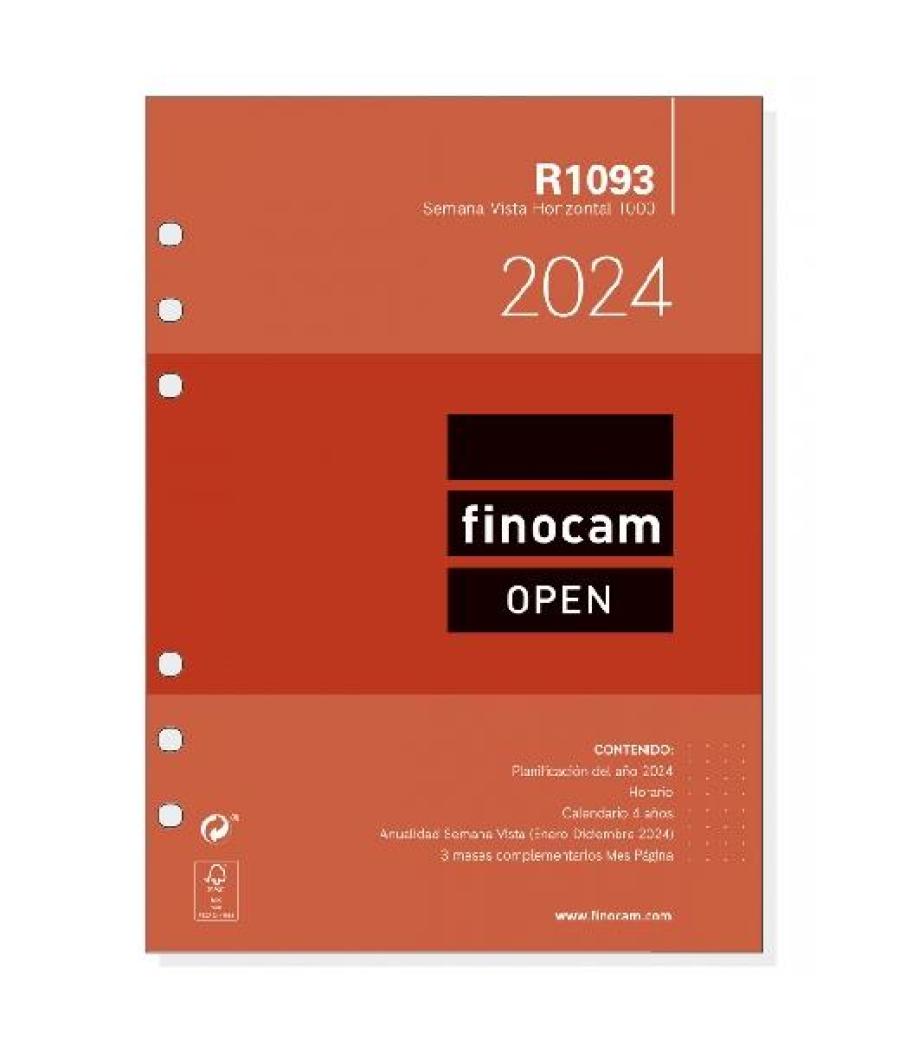 Finocam recambio agenda anual open 1000 svh 155x215mm r1093 2024