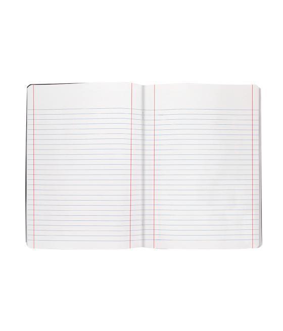 Libreta liderpapel tapa negra a5 80 hojas 60g/m2 horizontal con doble margen