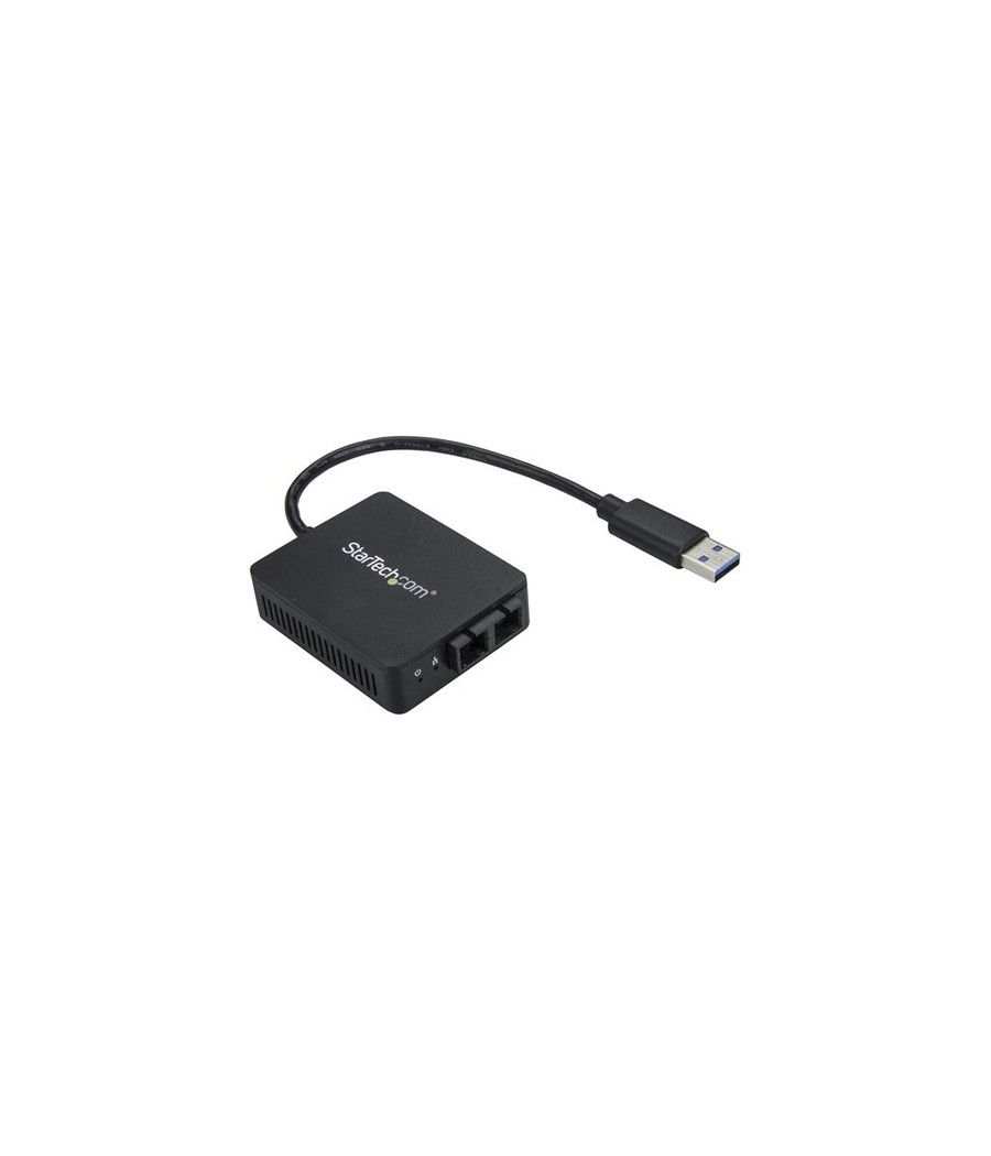 StarTech.com Adaptador Conversor USB 3.0 a Fibra Óptica 1000BaseSX SC Multimodo 550m Transceiver USB - Imagen 1