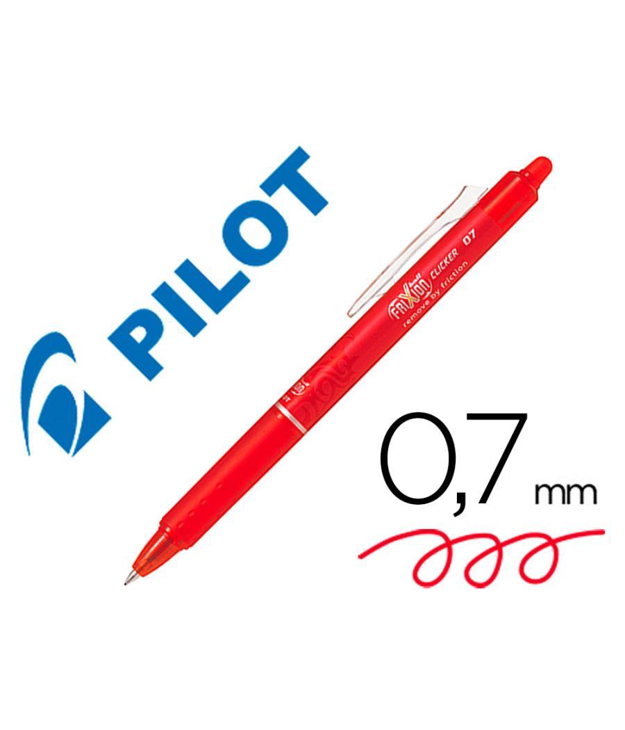 Bolígrafo pilot frixion clicker borrable 0,7 mm color rojo