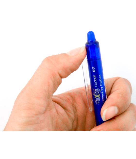 Bolígrafo pilot frixion clicker borrable 0,7 mm color azul