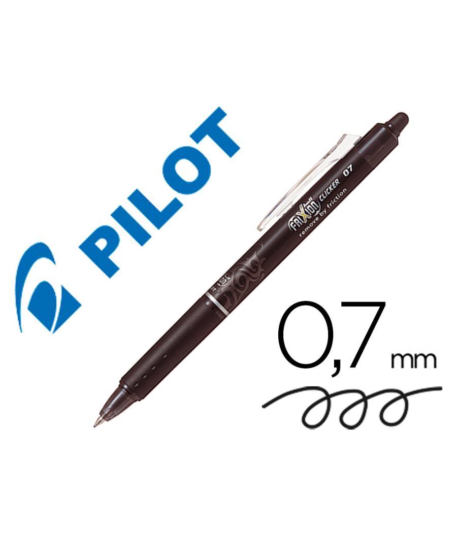 Bolígrafo pilot frixion clicker borrable 0,7 mm color negro