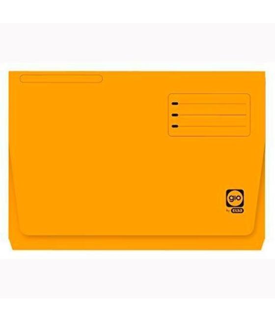 Gio subcarpeta con bolsa y solapa amarillo intenso cartulina folio 320gr -25u-