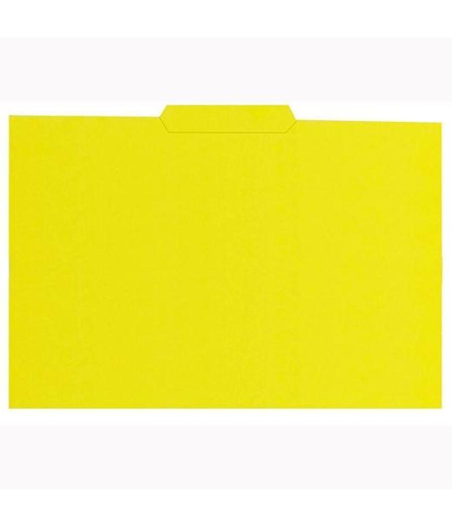 Gio subcarpeta con pestaña central folio cartulina 250gr amarillo intenso -50u-