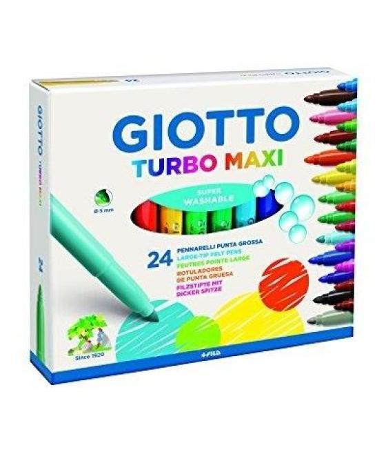 Giotto rotuladores de colores turbo maxi estuche de 24