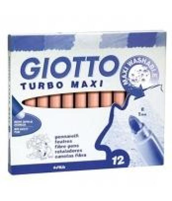 Giotto rotuladores turbo maxi rojo estuche 12 ud