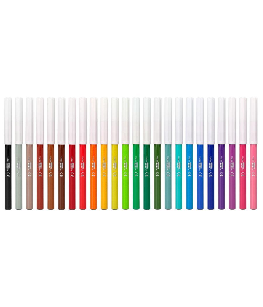 Rotulador liderpapel slim caja de 24 unidades colores surtidos