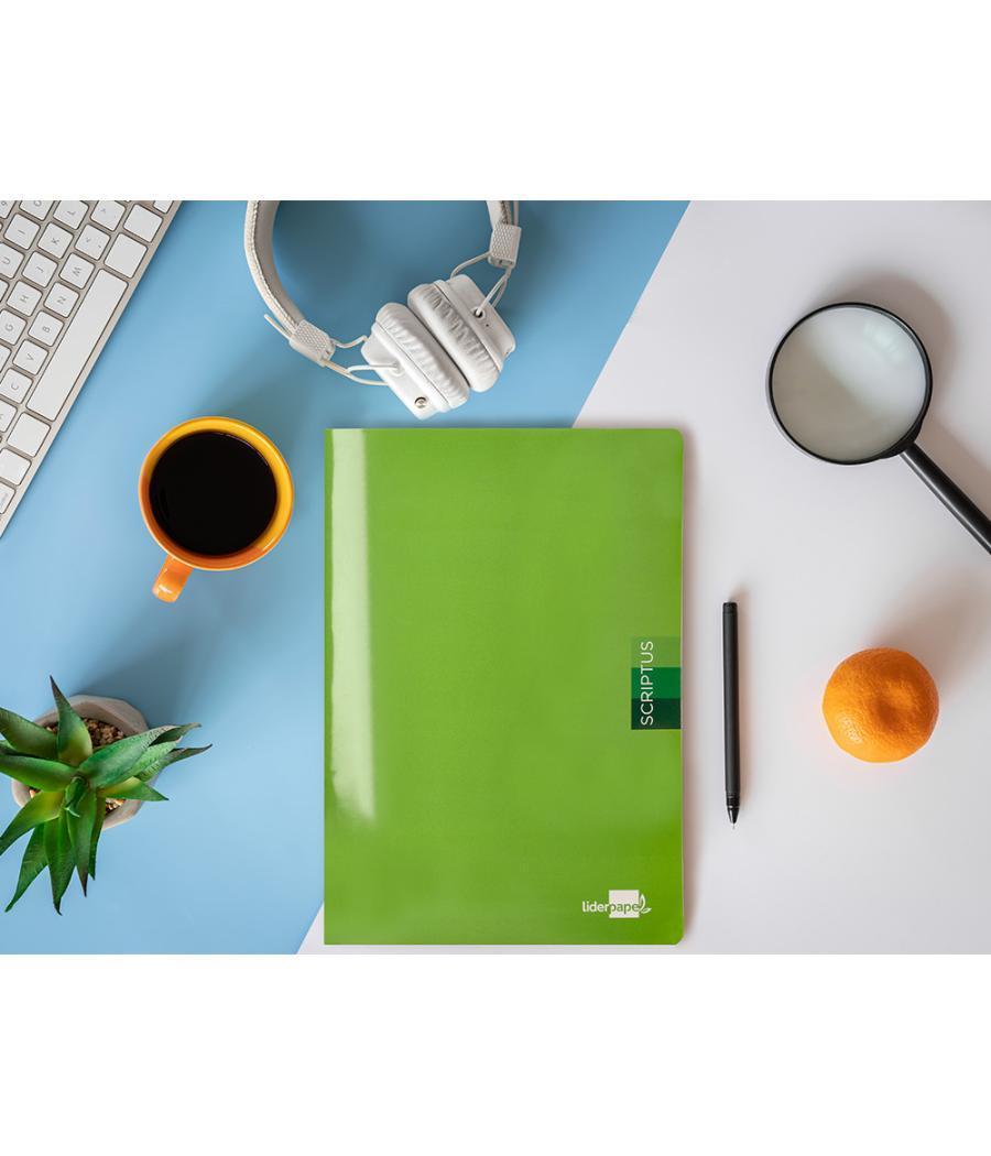 Libreta liderpapel scriptus a4 48 hojas 90g/m2 cuadro 6mm con margen