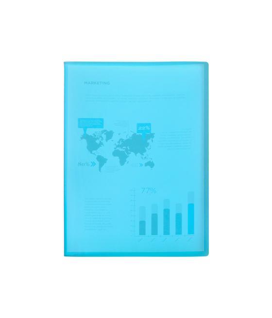 Carpeta liderpapel escaparate 47482 10 fundas polipropileno din a4 azul translucido