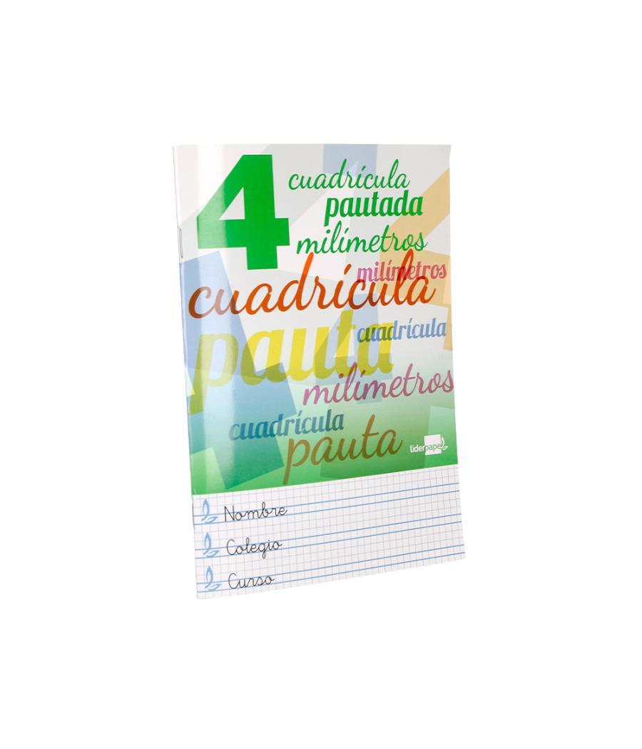 Libreta liderpapel pautaguia tapa cartóncillo 32 hojas din a5 70 g cuadriculado pautado 4 mm