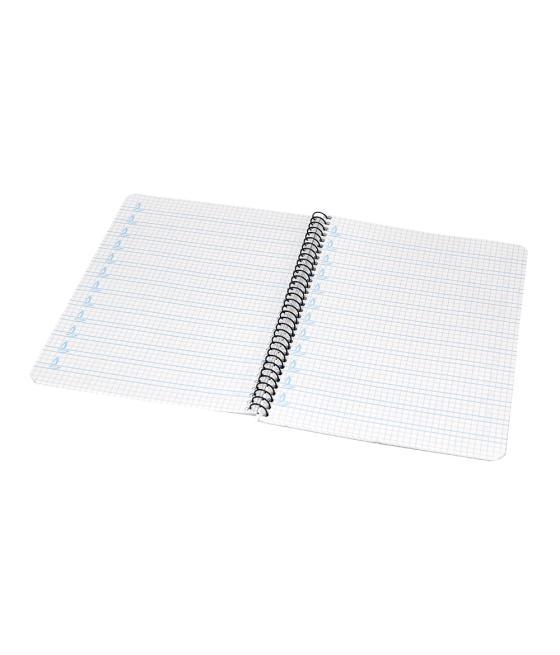 Cuaderno espiral liderpapel cuarto pautaguia tapa blanda 40h 75 gr cuadro pautado 4mm colores surtidos