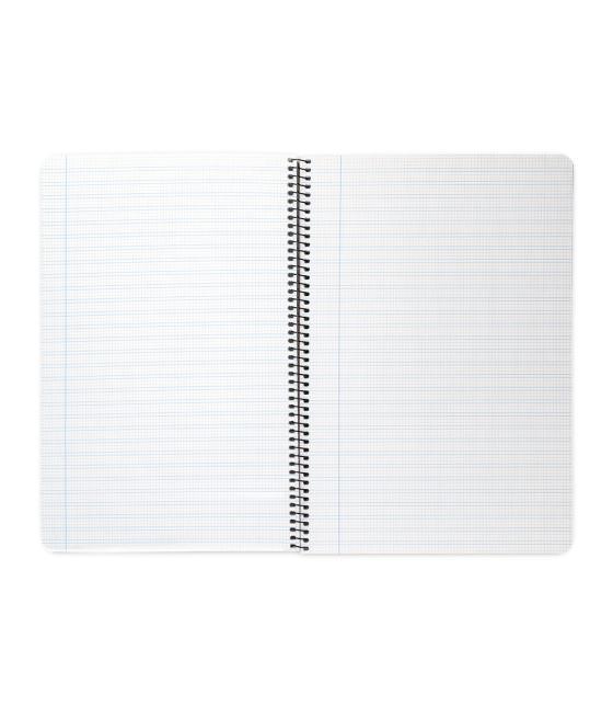 Cuaderno espiral liderpapel folio pautaguia tapa blanda 80h 75 gr cuadro pautado 2,5mm con margen colores surtidos