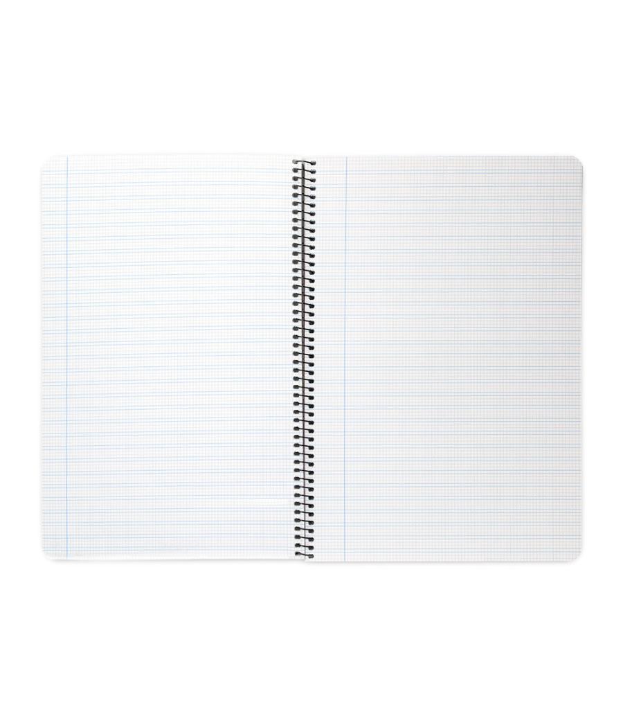 Cuaderno espiral liderpapel folio pautaguia tapa blanda 80h 75 gr cuadro pautado 2,5mm con margen colores surtidos